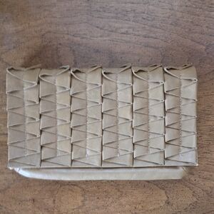 Chic Tan Clutch with Zipper